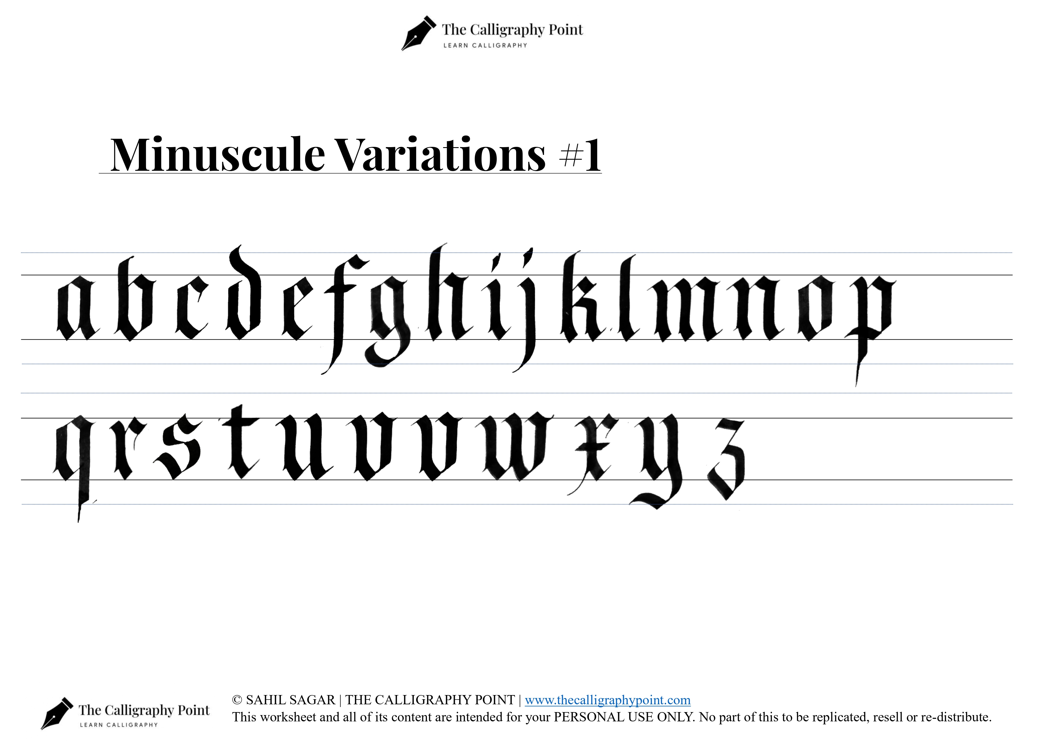 Fraktur Practice Sheets
