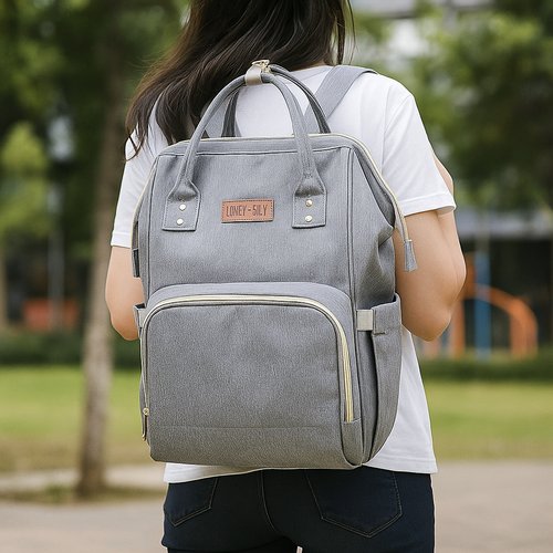 Mochila maternidade - Cinza