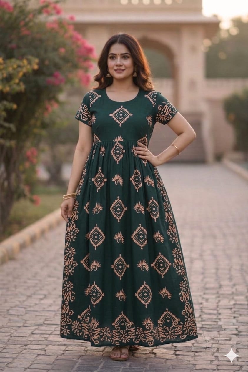 New Trending  Maxi Center zip Nighties ALL COLOUR