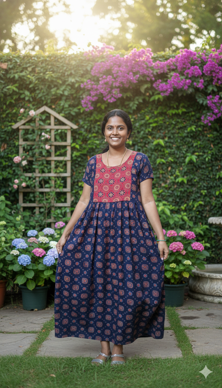 Handcrafted Printed Maxi Nighties