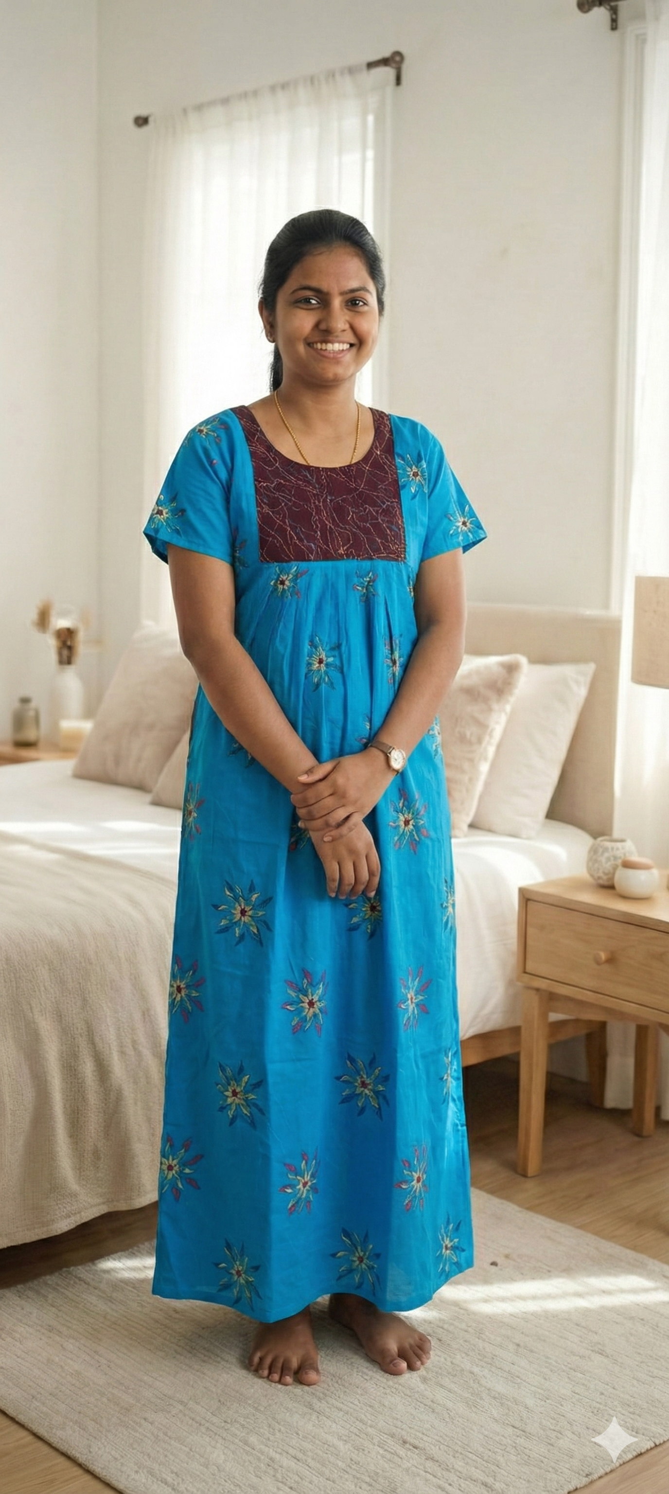 Floral Printed Maxi Nighties