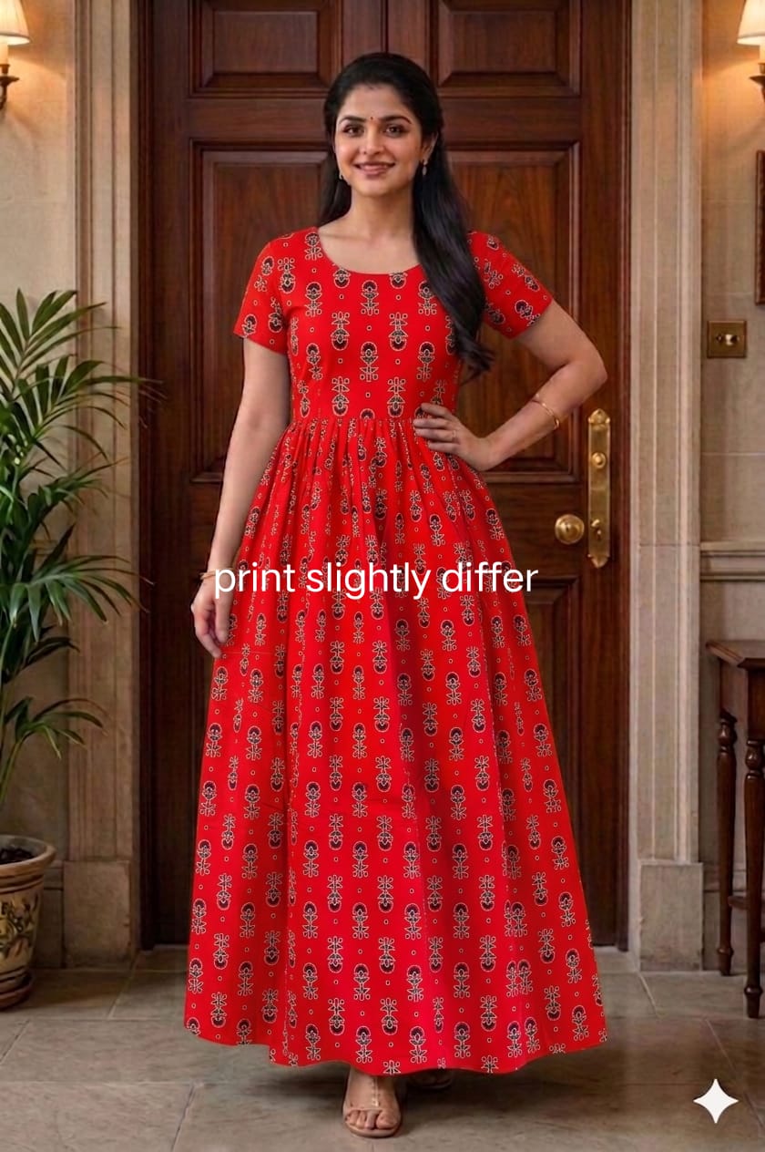 New Trending  Ajrakh Maxi Center Zip Nighties ALL COLOUR