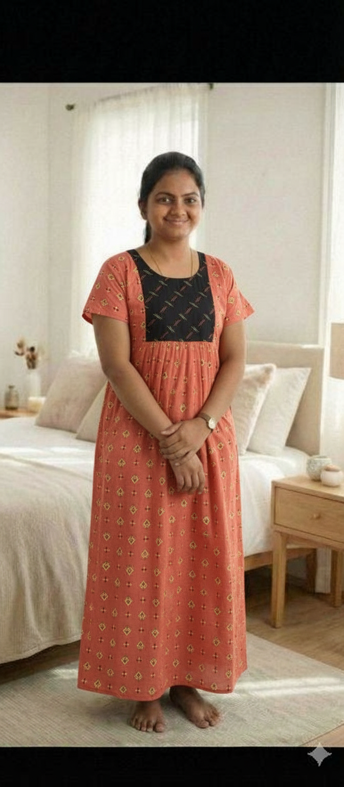 Floral Printed Maxi Nighties