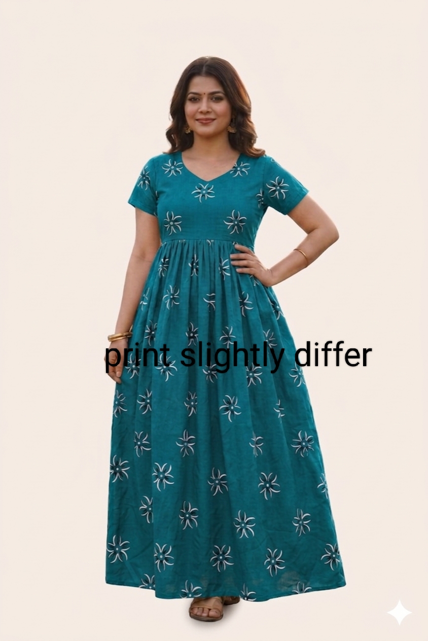 New Trending  Maxi Center Button Nighties ALL COLOUR