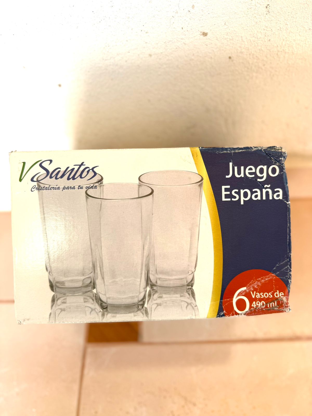 Vasos de cristal marca VSantos.