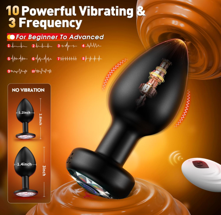Bluetooth App-Controlled Vibrating Butt Plug Set