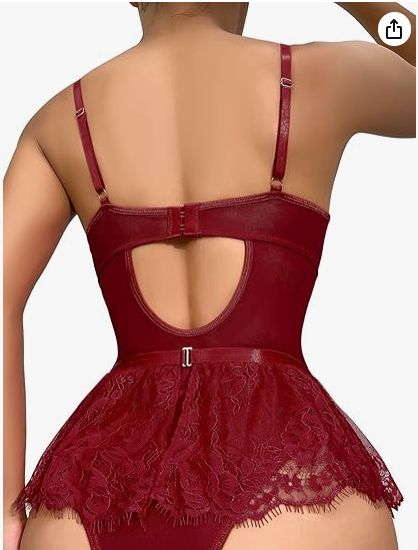 Red Lace Lingerie Set