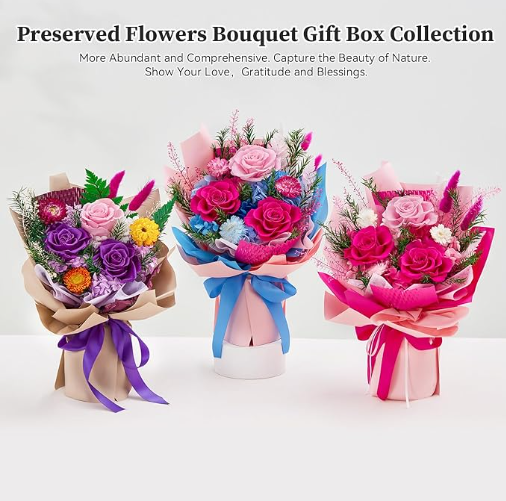 Preserved Flowers Bouquet Gift Box Collection