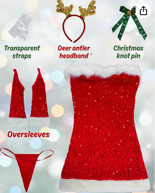 Christmas Sequin Dress Set