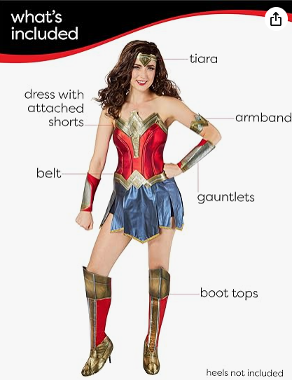 Wonder Woman Costume with free 50%  voucher to all items.