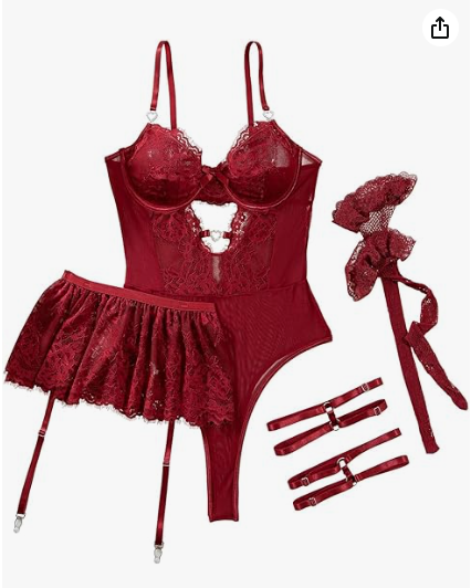 Red Lace Lingerie Set