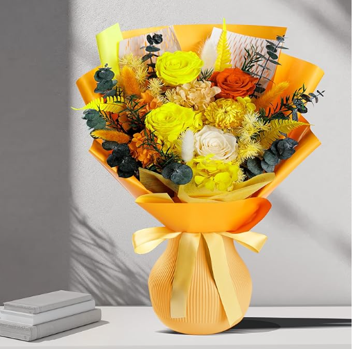 Vibrant Floral Bouquet in Decorative Vase