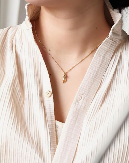 Gold Hand Pendant Necklace