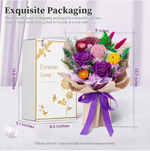 Preserved Flowers Bouquet Gift Box Collection