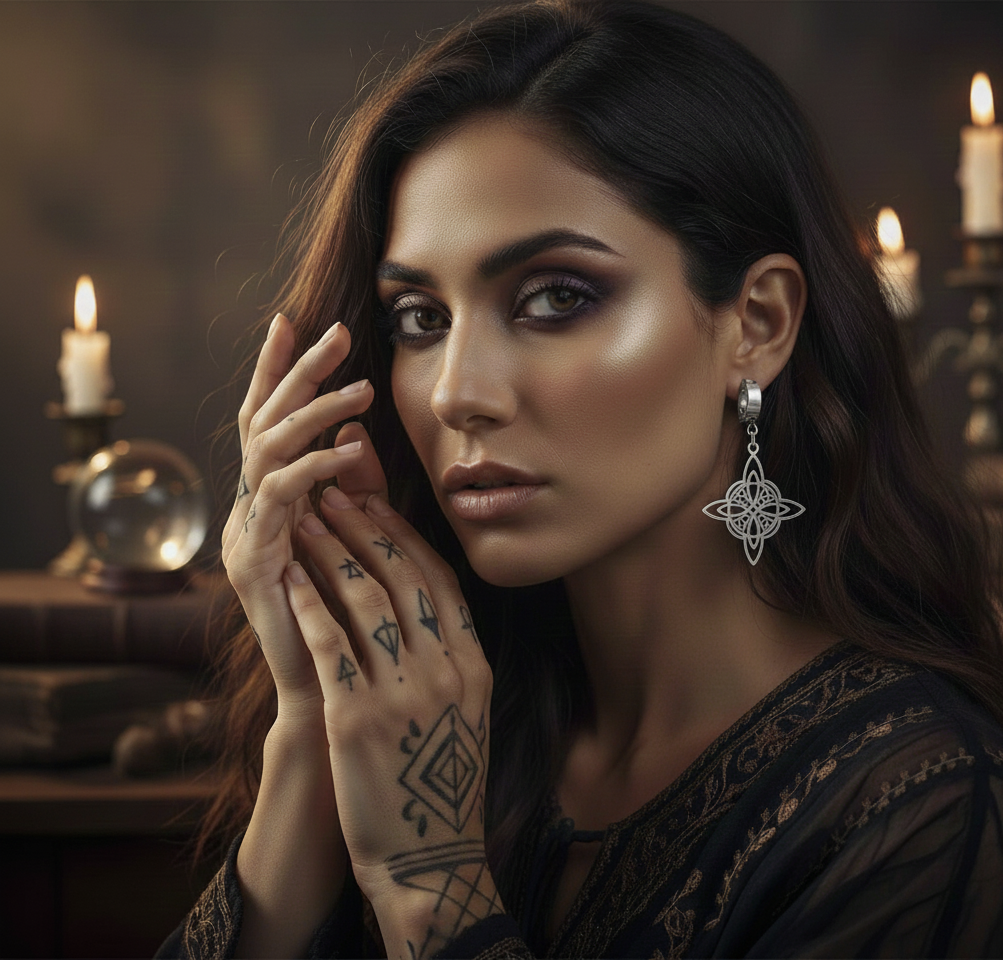 Boucles d’oreilles pendantes celtique