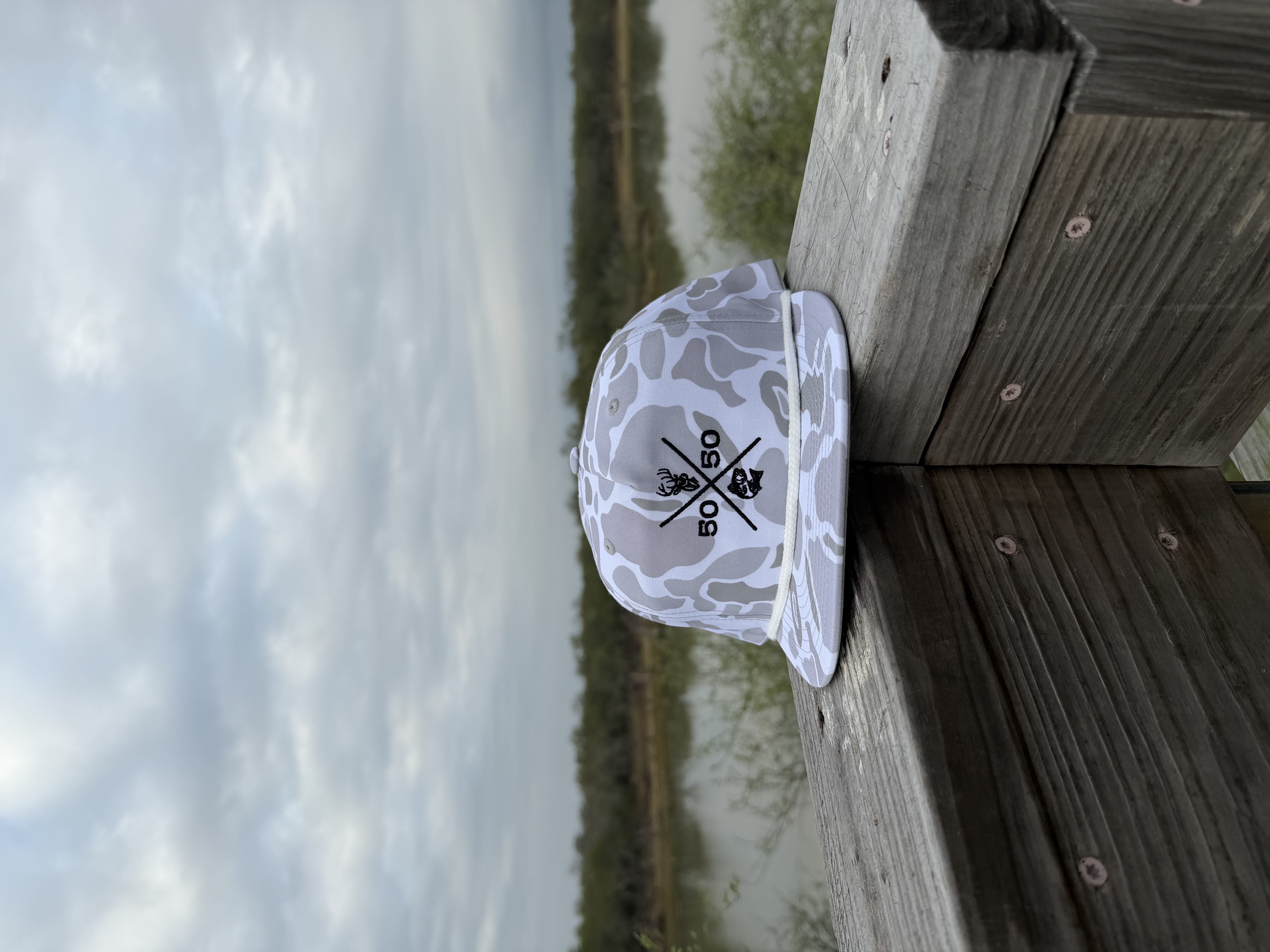 Classic White Camo Rope Hat