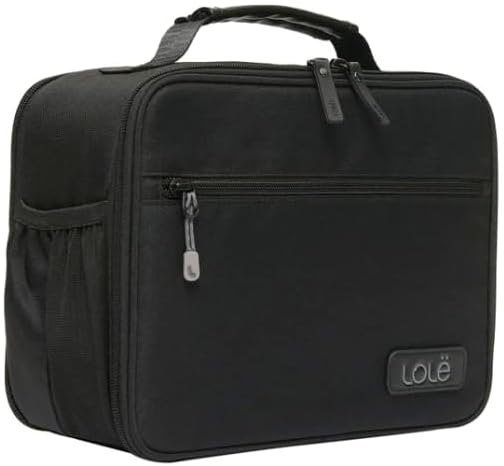Expandable Insulated Lunch Bag Compatible with Lolë – 8L Capacity, Leak-Proof, Adjustable Strap, Portable & Stylish (Black)
