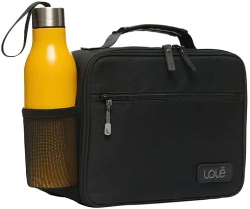 Expandable Insulated Lunch Bag Compatible with Lolë – 8L Capacity, Leak-Proof, Adjustable Strap, Portable & Stylish (Black)