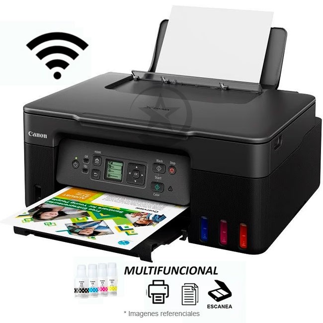 Impresora Canon Multifuncional PIXMA G3170, Wi-Fi, USB, A4, LCD 3.4cm, alta productividad y rendimiento.