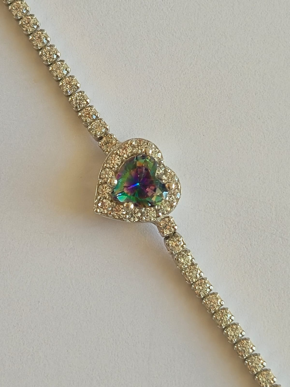 Pulsera de corazón de piedra azul