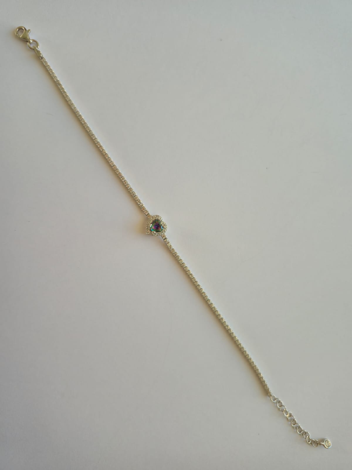 Pulsera de corazón de piedra azul