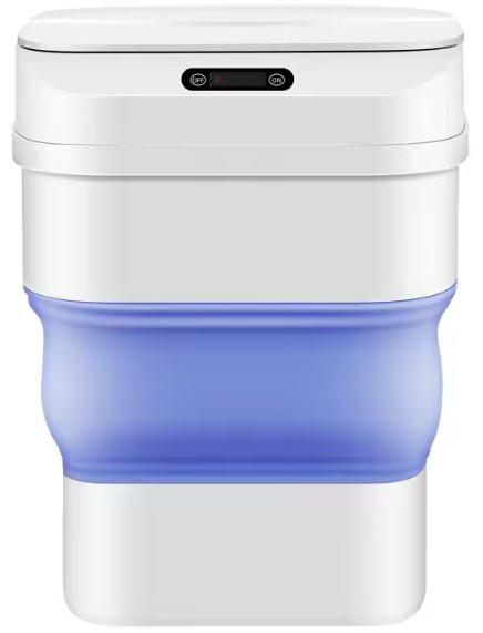 Papelera plegable con censor automática