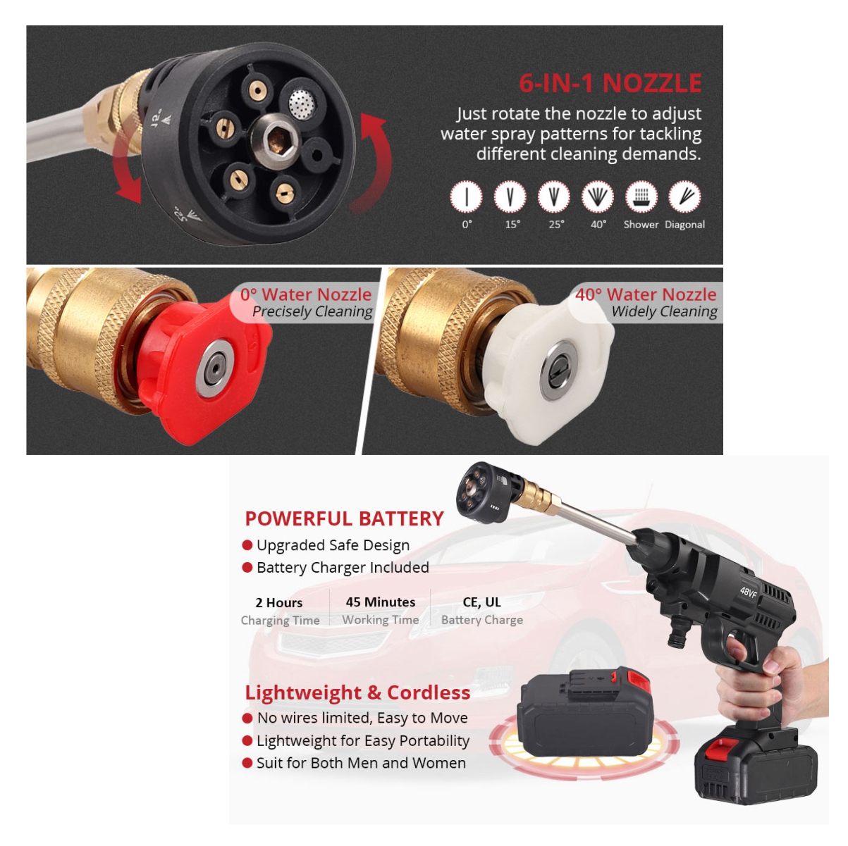 Hidro lavadora Portátil 6 Chorros