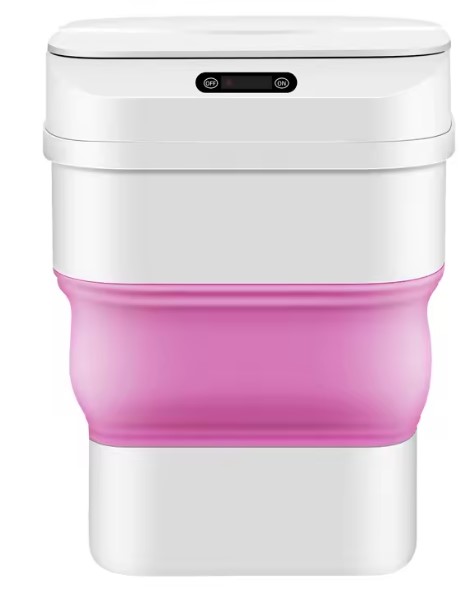 Papelera plegable con censor automática