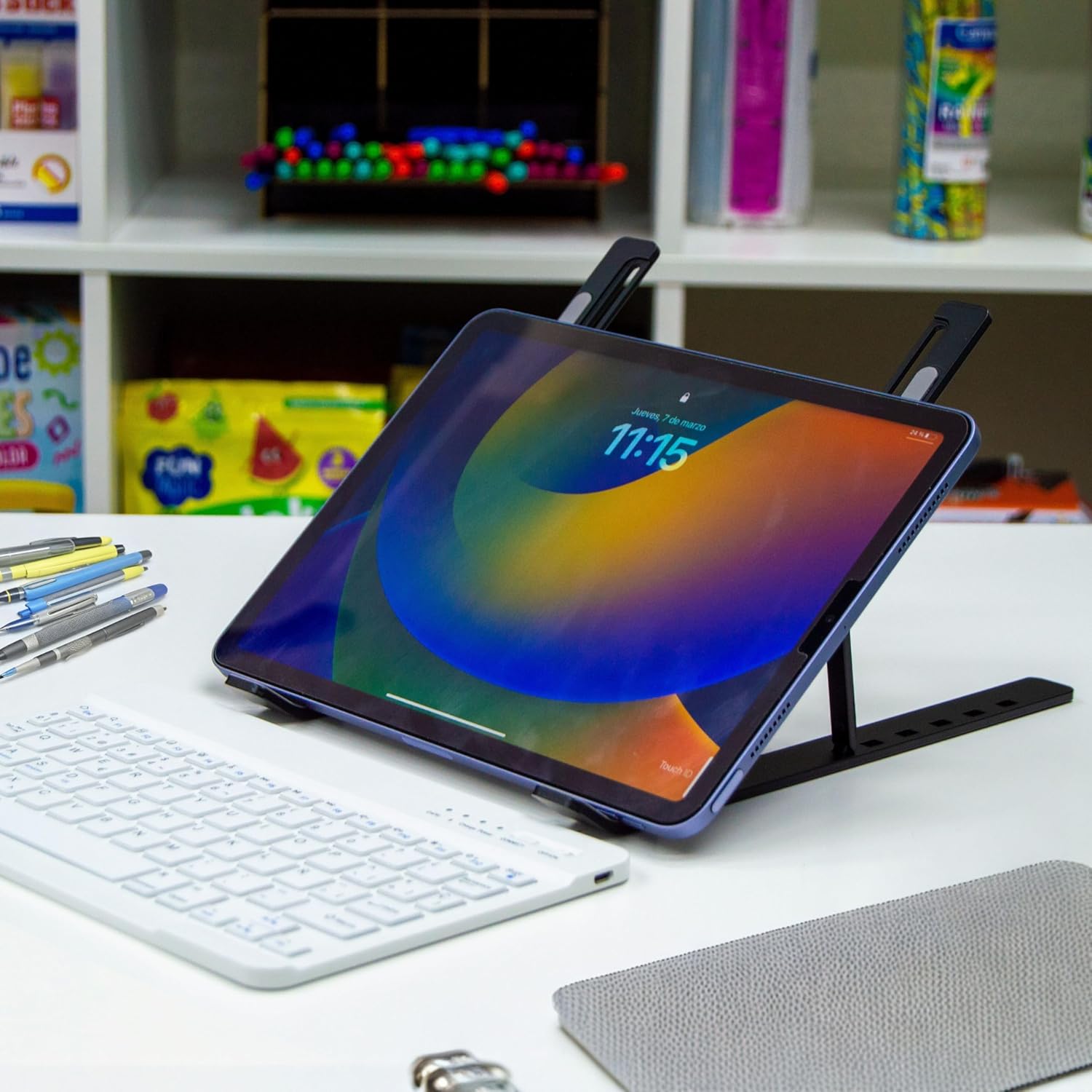 Soporte Metálico Plegable para Laptop Negro