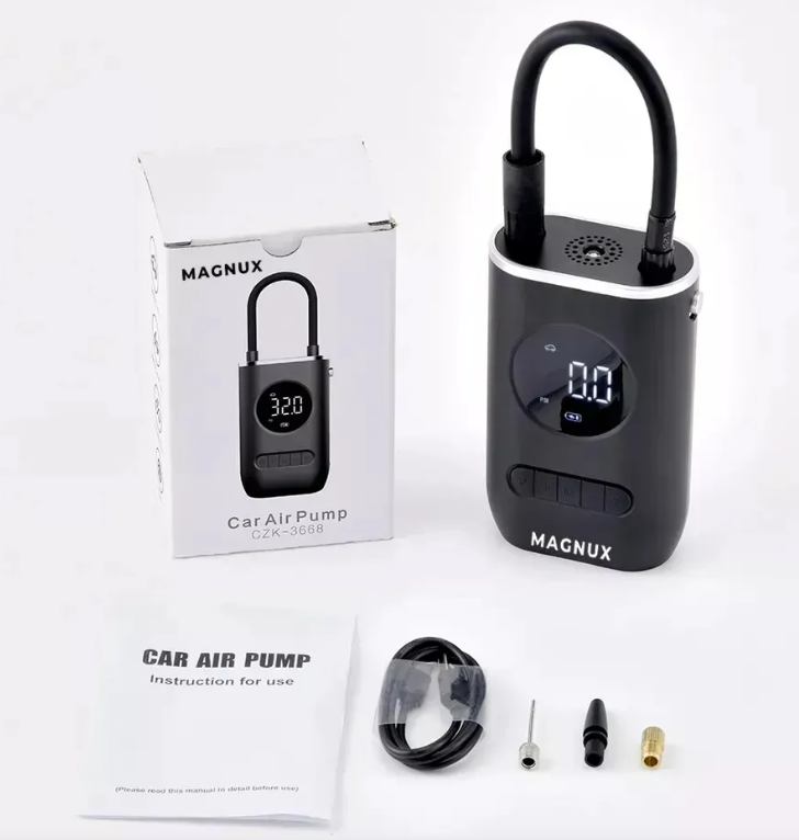 Inflador De Llantas Portable Compresor Carro Moto Balon Negro 50hz60hz Monofásica