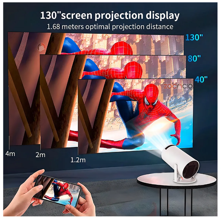 Proyector Smart Para Cine En Casa Hy300 1080hd Android 11 Co Color Blanco