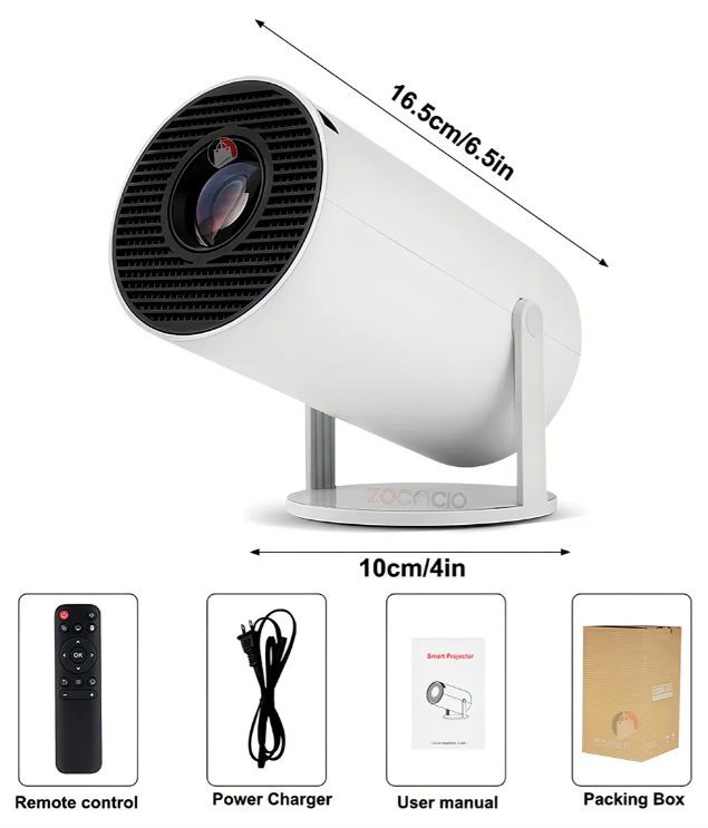 Proyector Smart Para Cine En Casa Hy300 1080hd Android 11 Co Color Blanco