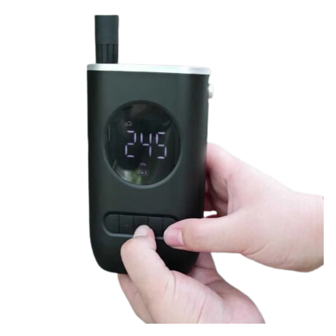 Inflador De Llantas Portable Compresor Carro Moto Balon Negro 50hz60hz Monofásica