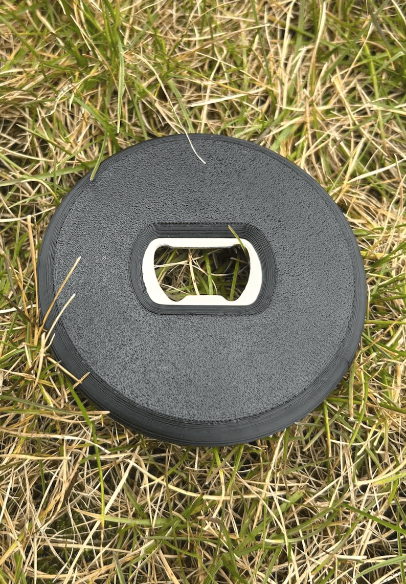 3D Printed Disc Golf Mini Marker with Built-In Bottle Opener
