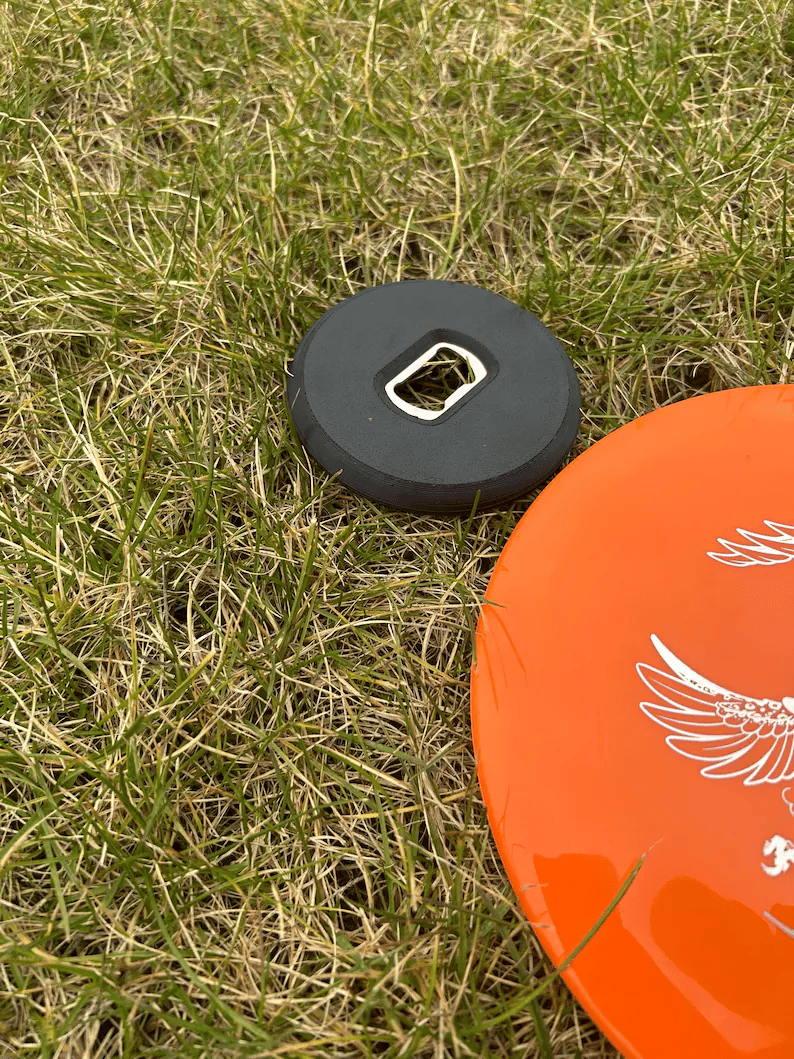 3D Printed Disc Golf Mini Marker with Built-In Bottle Opener