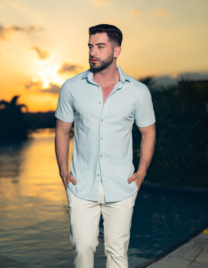 Camisa Palm Beach Texturizada M/C