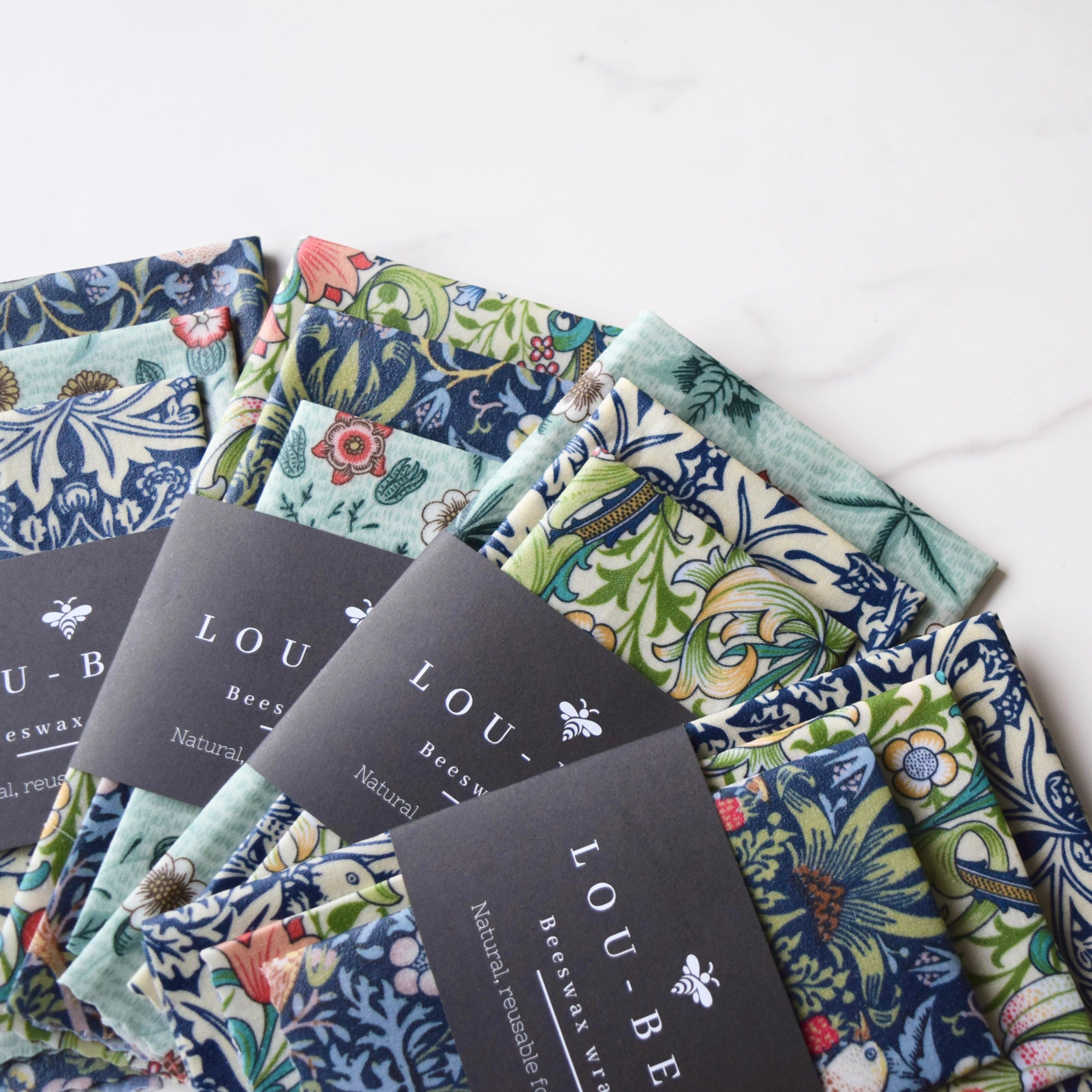 Beeswax Wraps William Morris -Set of 3 Eco Food Covers