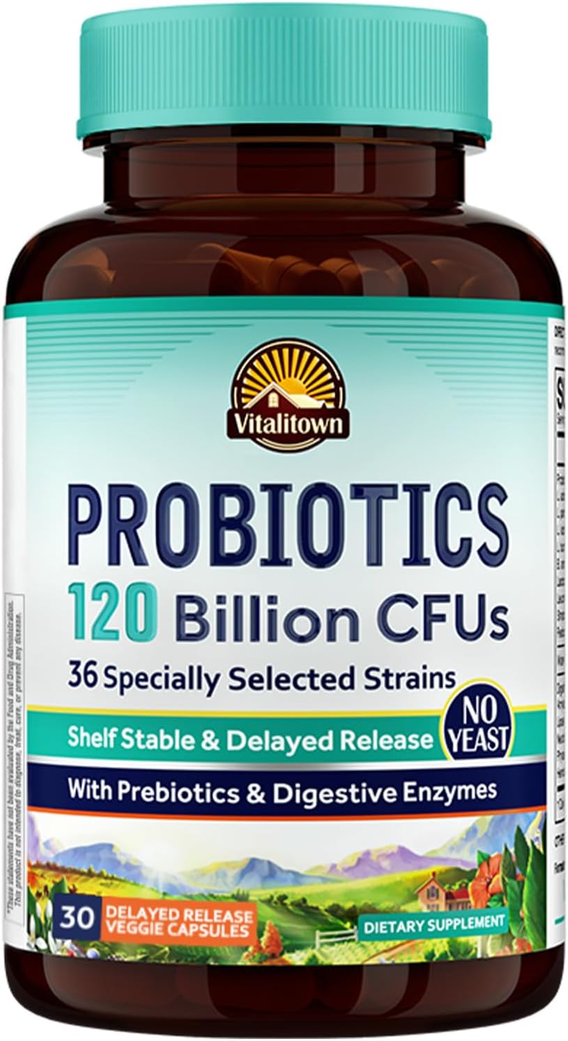 Probiotico 120 Billones CFUs ( Probioticos, prebioticos y Enzimas Digestivas )