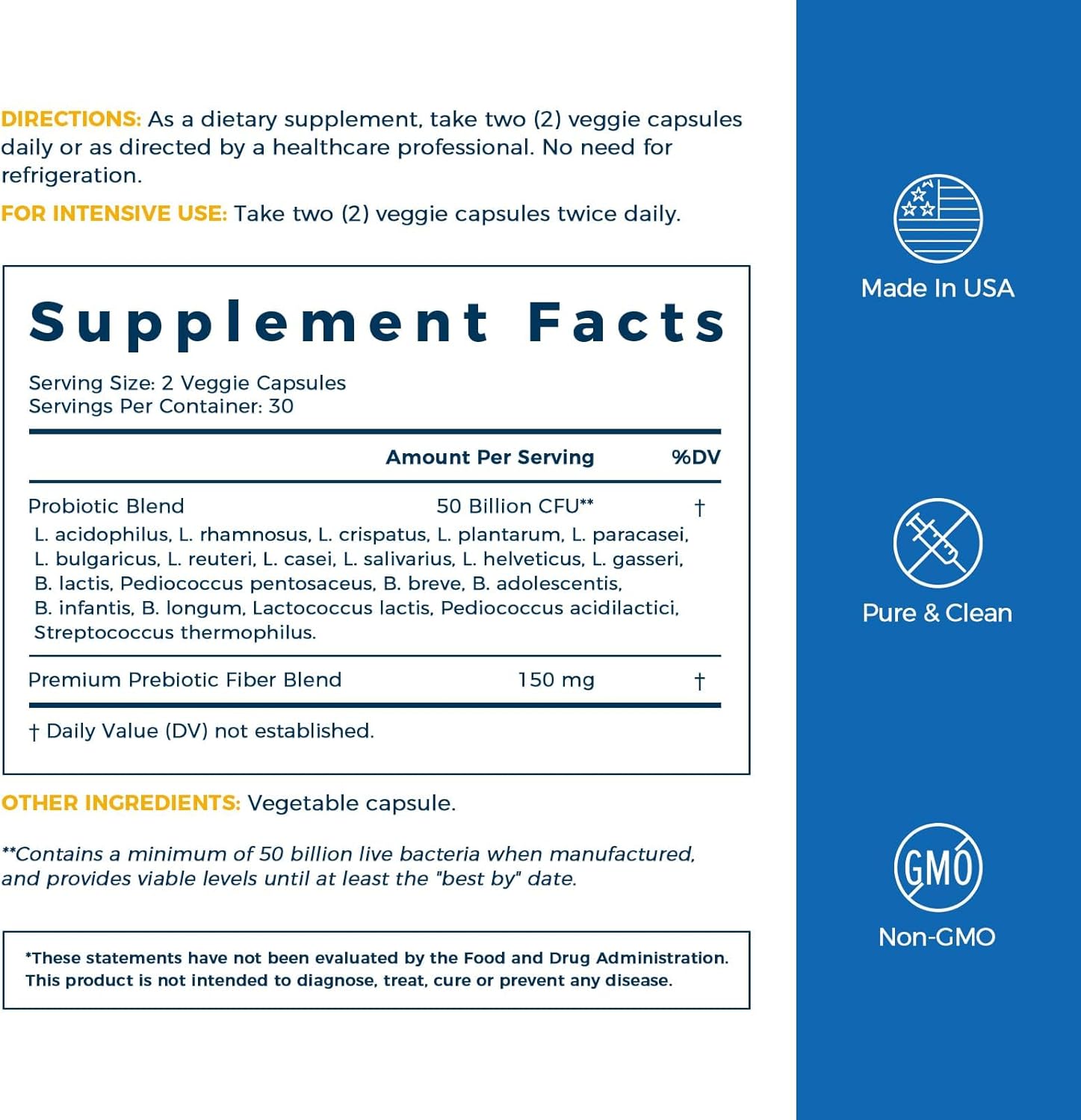 Probioticos 50 Billones CFUs