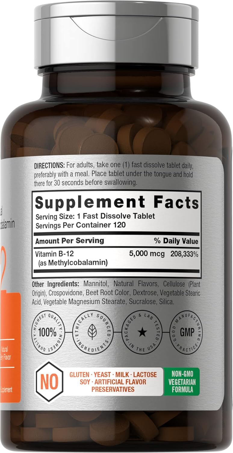 Vitamina B12 (Metilcobalamina) 5000 mcg Sublingual