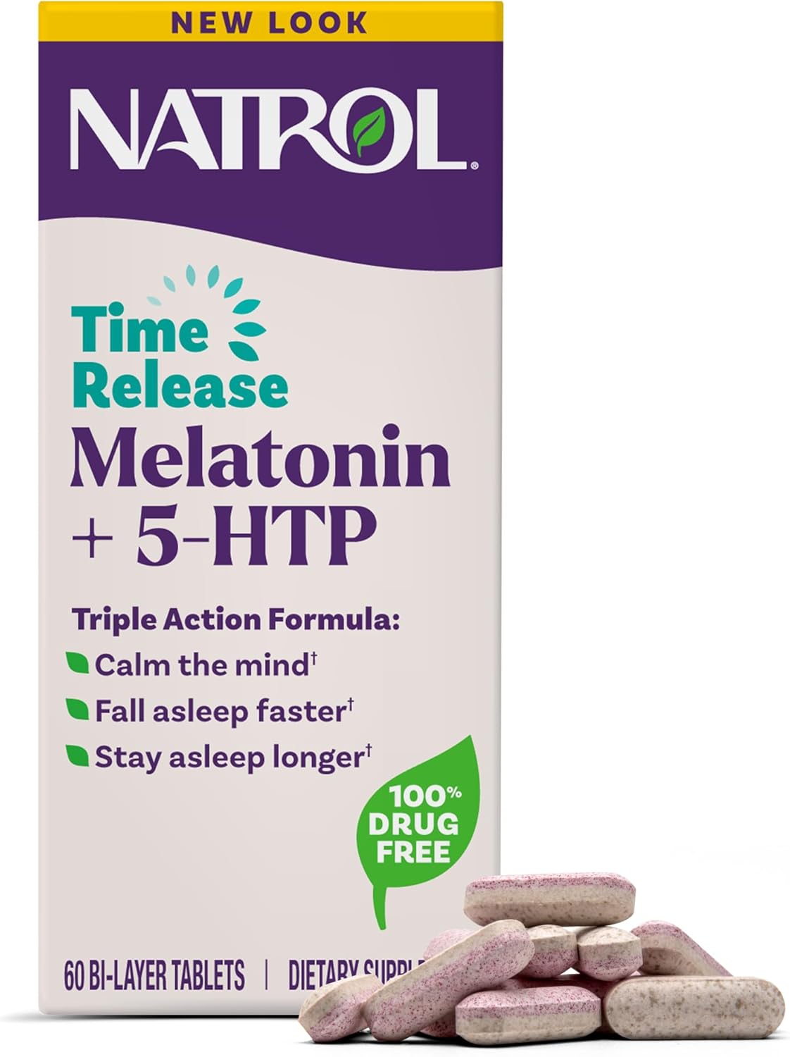 Melatonina + 5-HTP | 60 Tabletas de Liberación Prolongada Fórmula avanzada