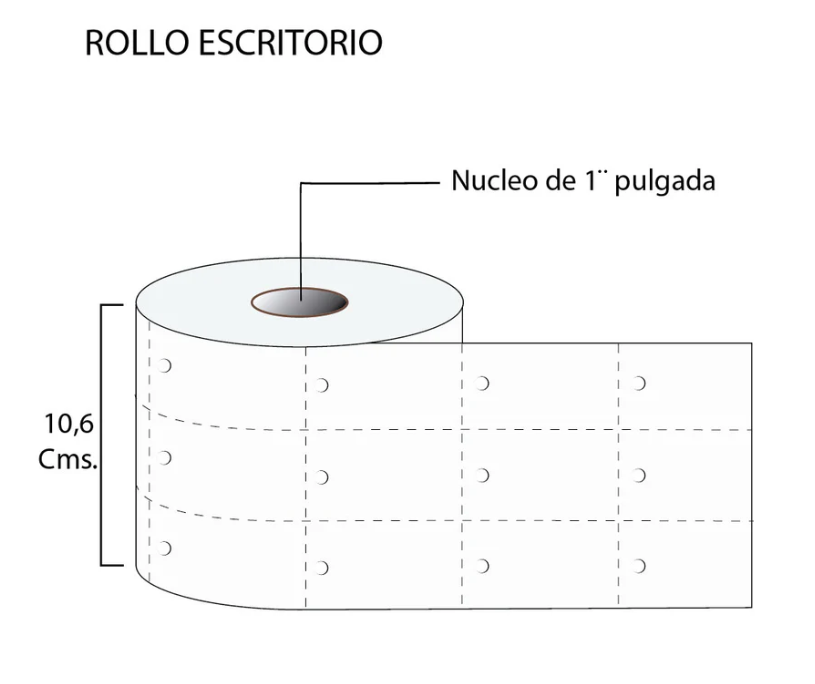 Rollo de Etiquetas de Cartón 35mmx65mm (2.500 unds x rollo)