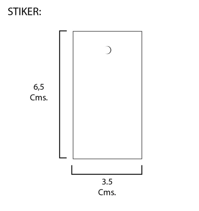 Rollo de Etiquetas de Cartón 35mmx65mm (2.500 unds x rollo)