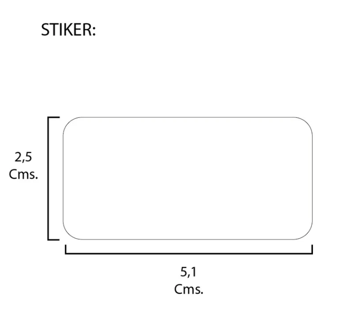 Rollo de etiquetas autoadhesivas 51mm x 25mm (5,000 unds x rollo)