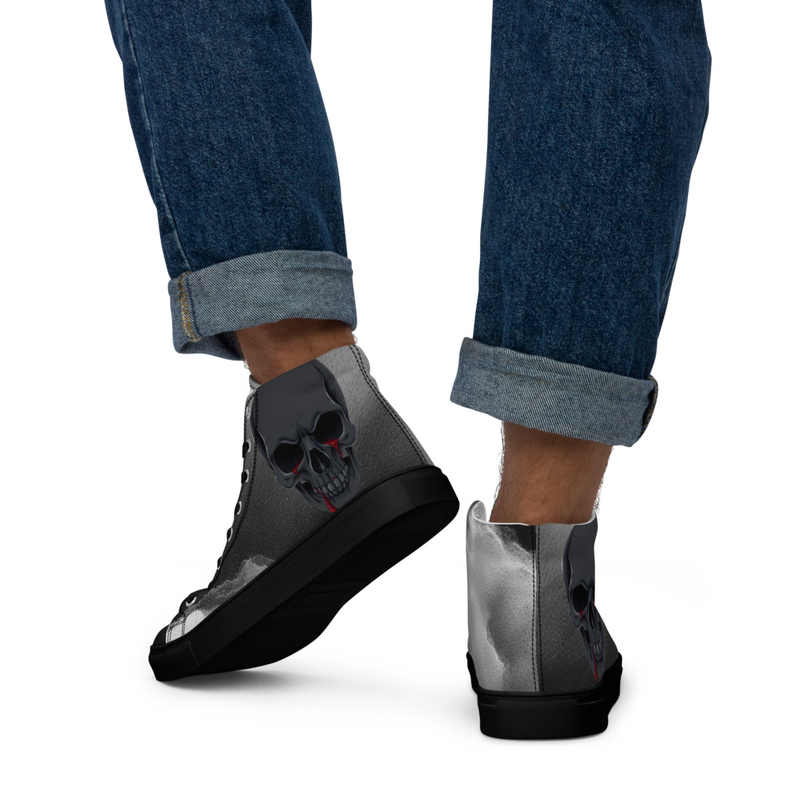 Men’s high top "Skull" canvas shoes