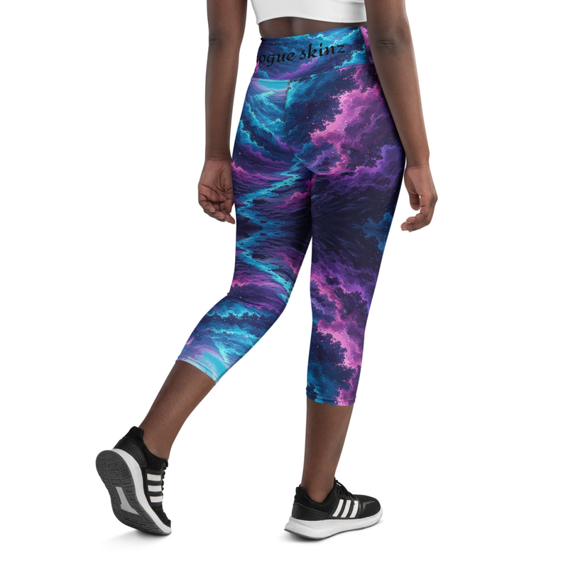 Yoga Capri "coloured clouds" Leggings