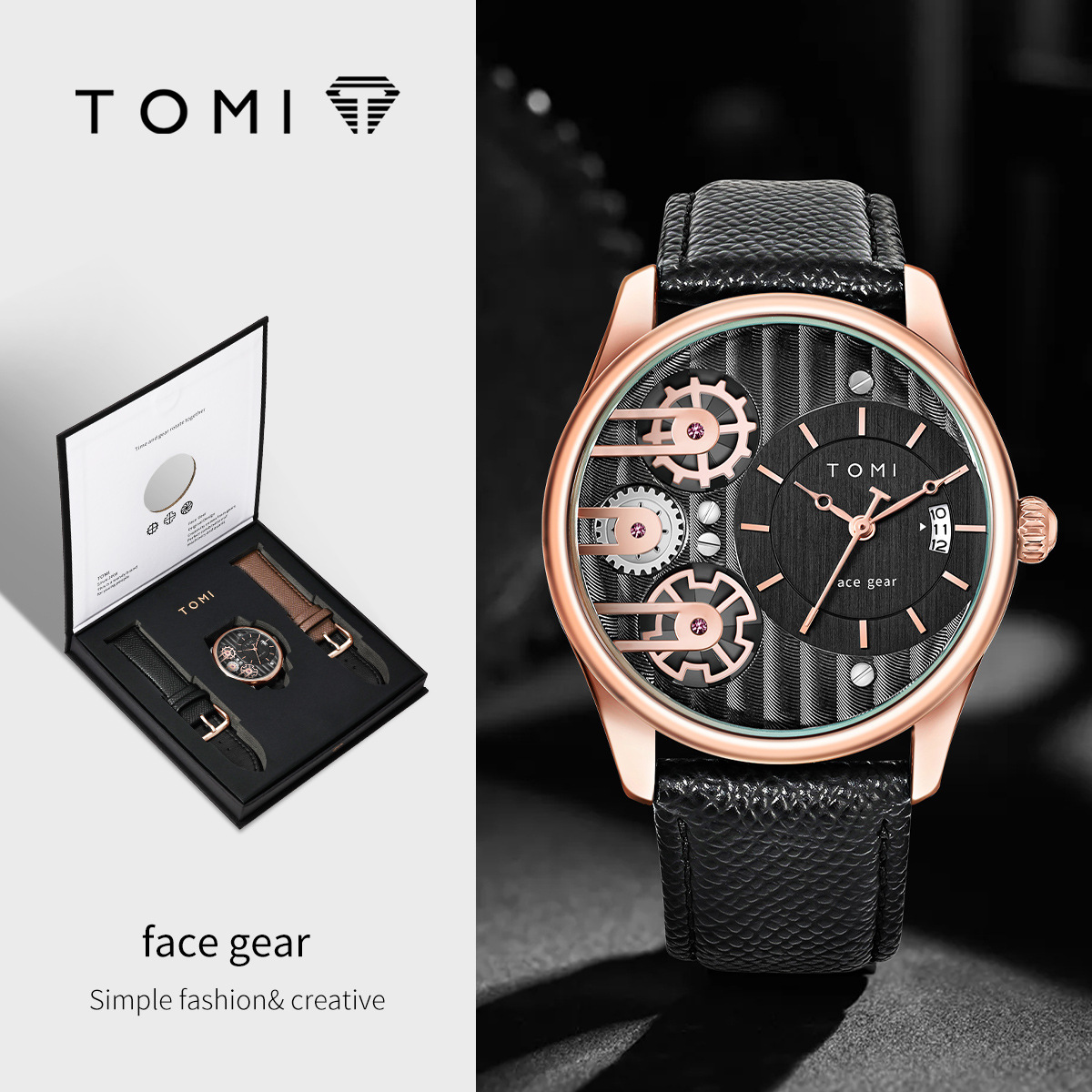 TOMI Face Gear Watch ,model-T106