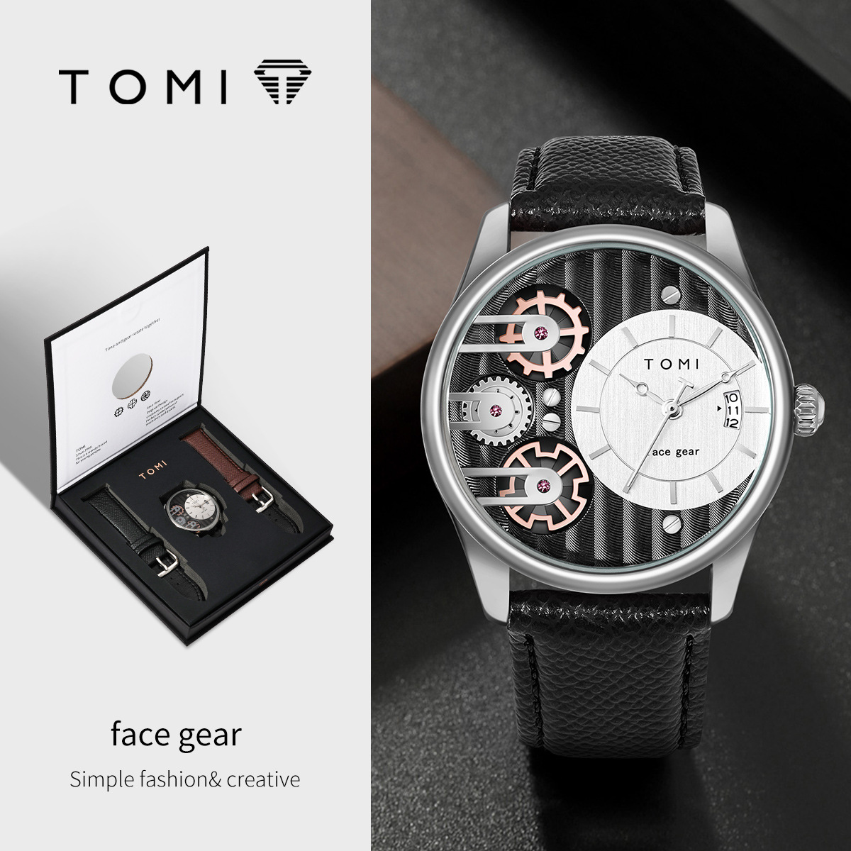 TOMI Face Gear Watch ,model-T106
