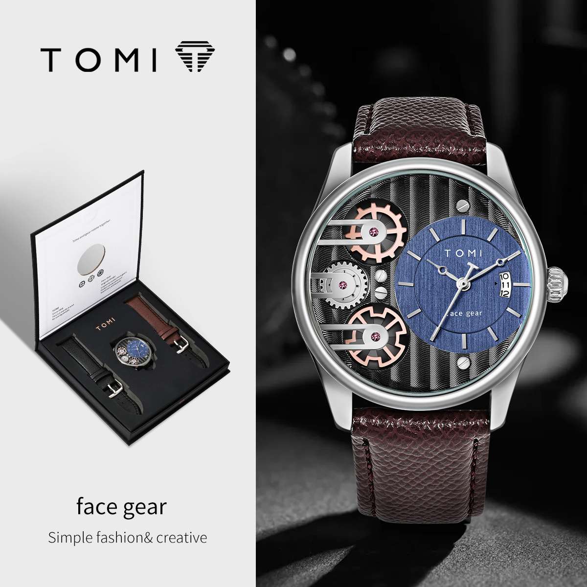TOMI Face Gear Watch ,model-T106
