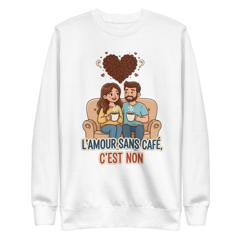 Sweat-shirt L'amour sans café